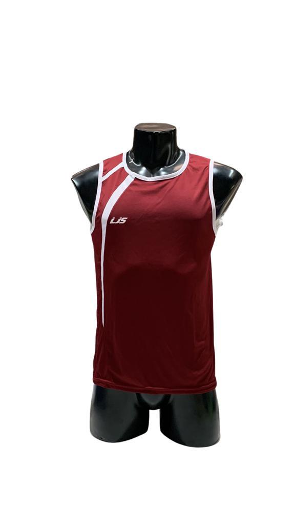 Camiseta de Básquetbol Varón España Burdeo Blanco | S | M | L | XL || LJS