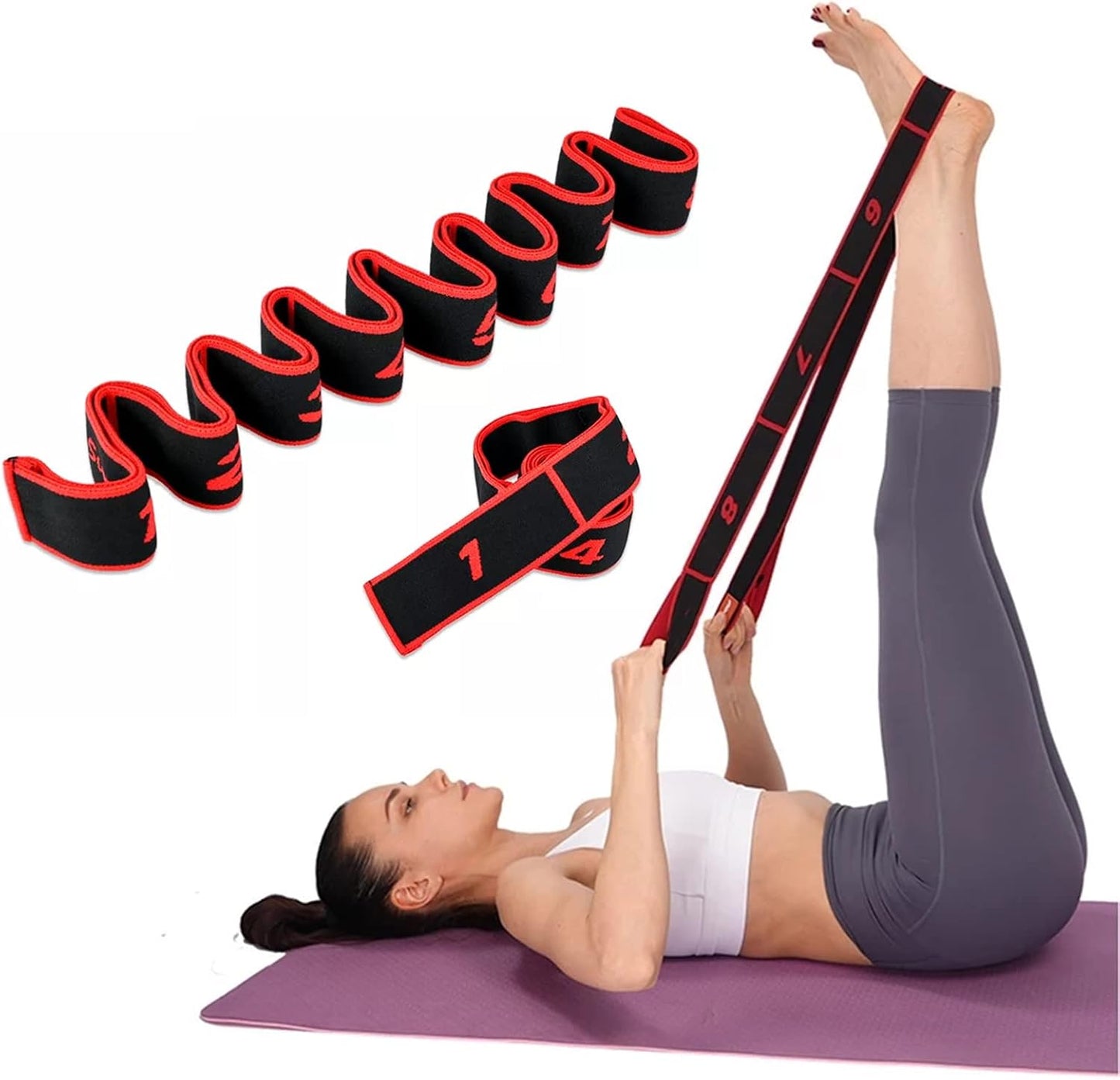 Cinturón elástico segmentado Yoga 8 anillos