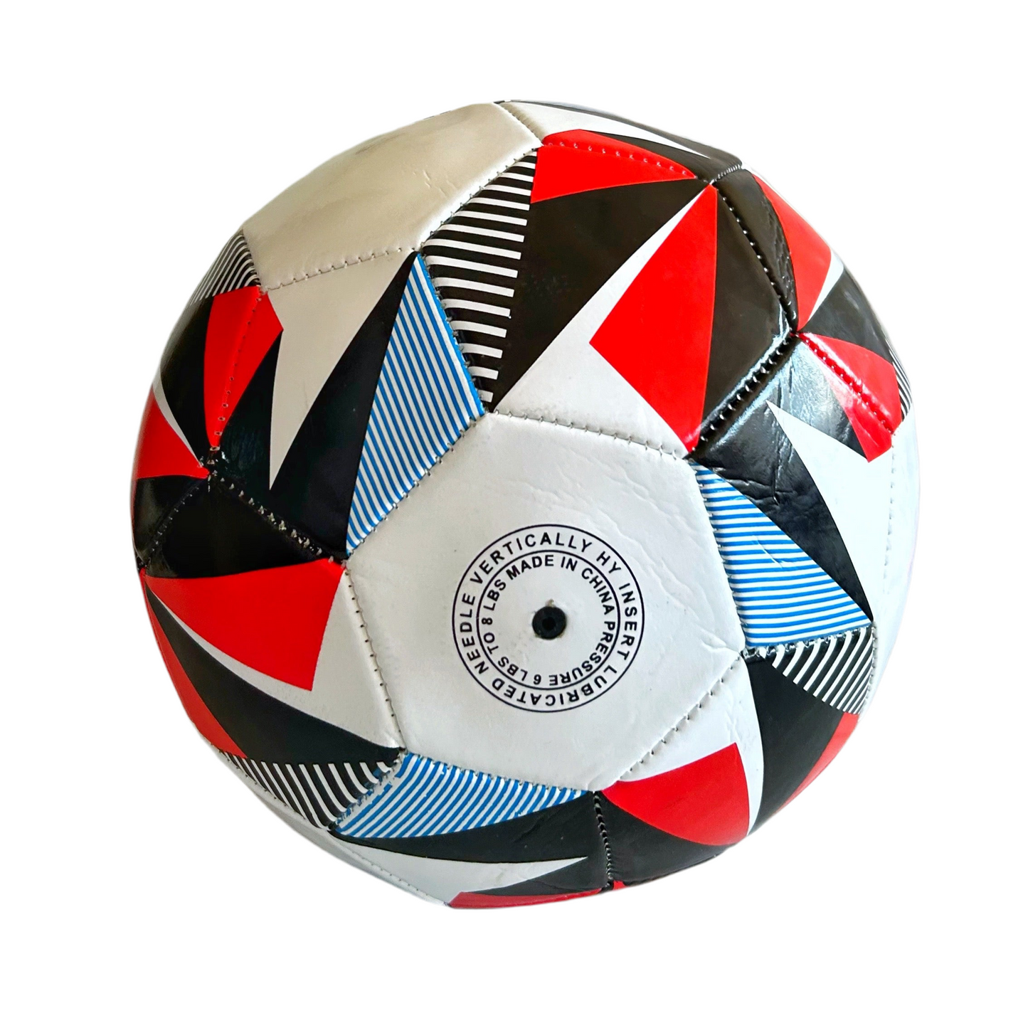 Balón fútbol N°5 Blanco - Rojo - Azul