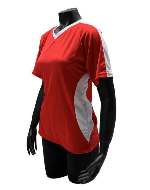 Camiseta Dama Rojo Blanco | M | L || LJS
