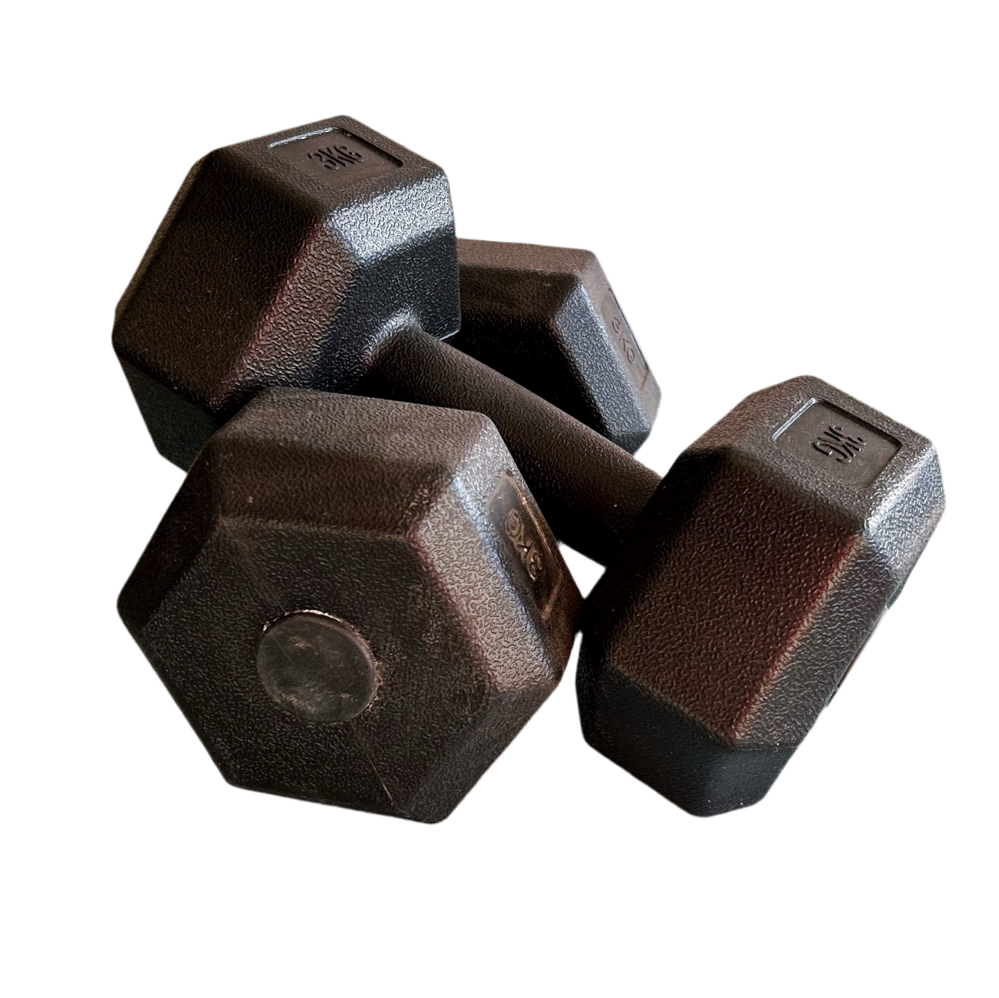 Mancuerna PVC negro 3 Kg c/u