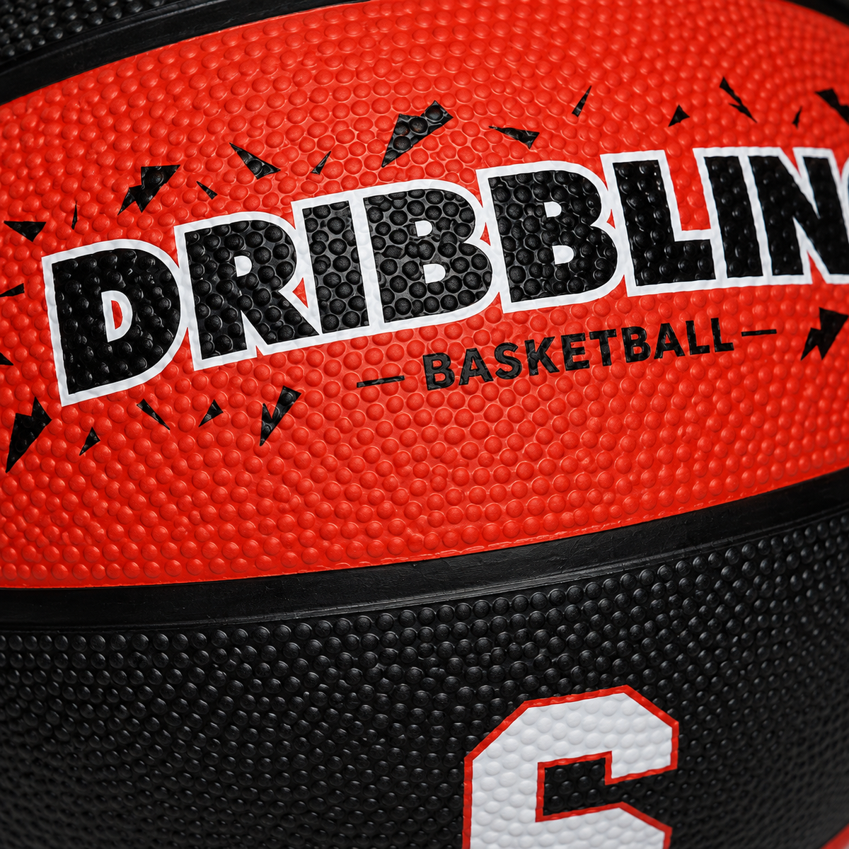 Balón Basquetbol Rojo con Negro DRB n°3 - n°5 - n°6 - n°7