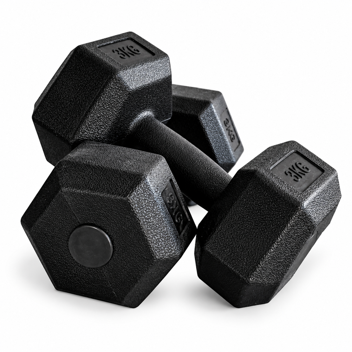 Mancuerna PVC negro 3 Kg c/u