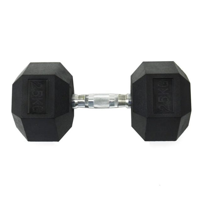 Mancuerna Hexagonal Caucho 25 Kg – Unidad