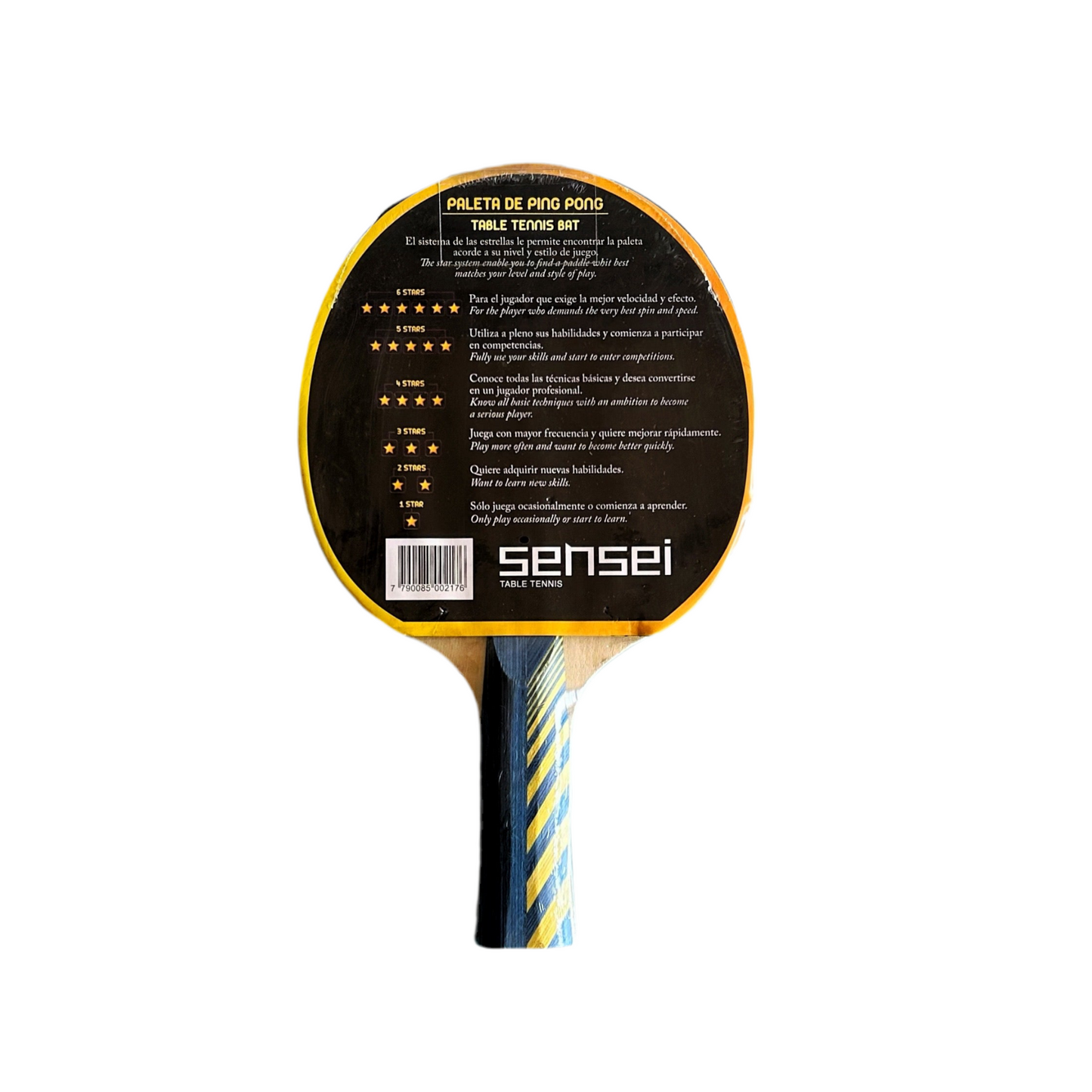 Paletas de Ping pong sensei 3 estrellas