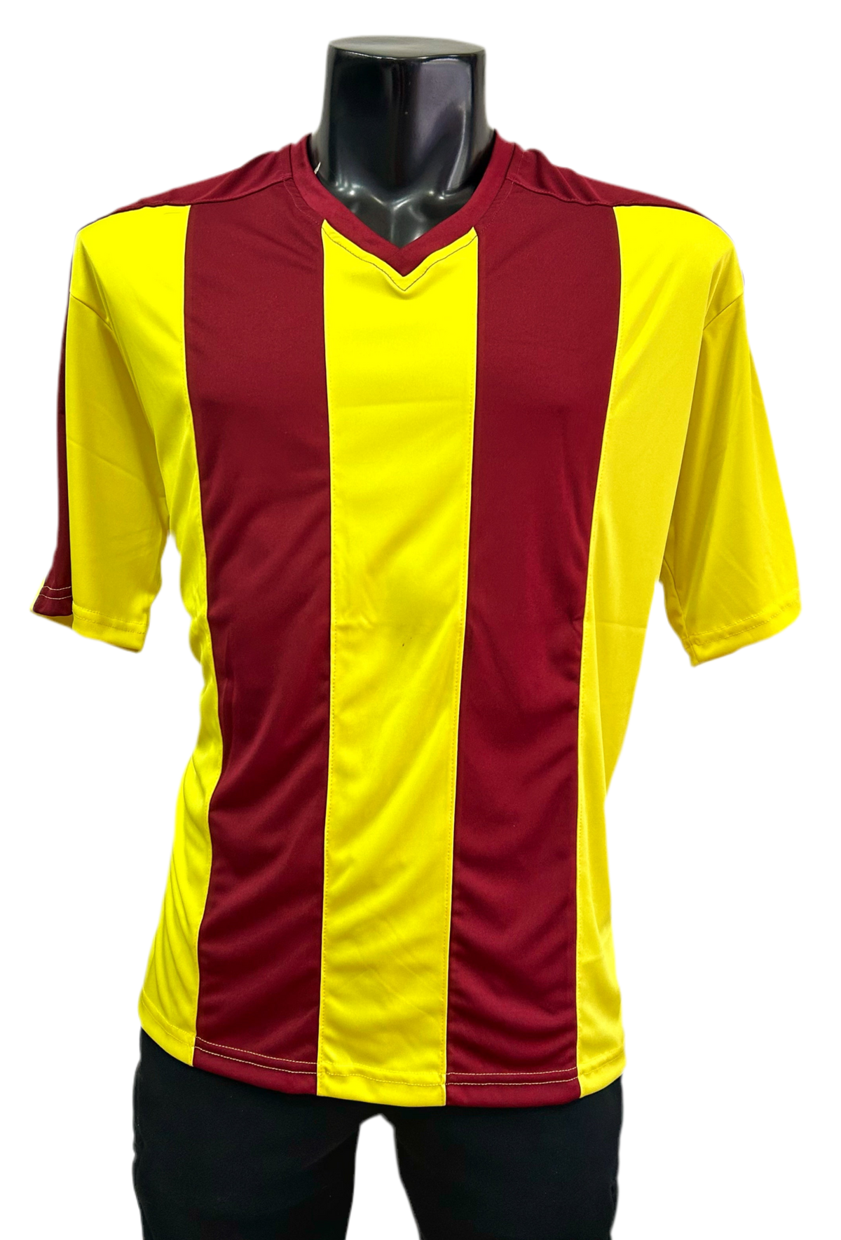 Camiseta Rayada Amarillo Burdeo | S | M | L | XL || LJS