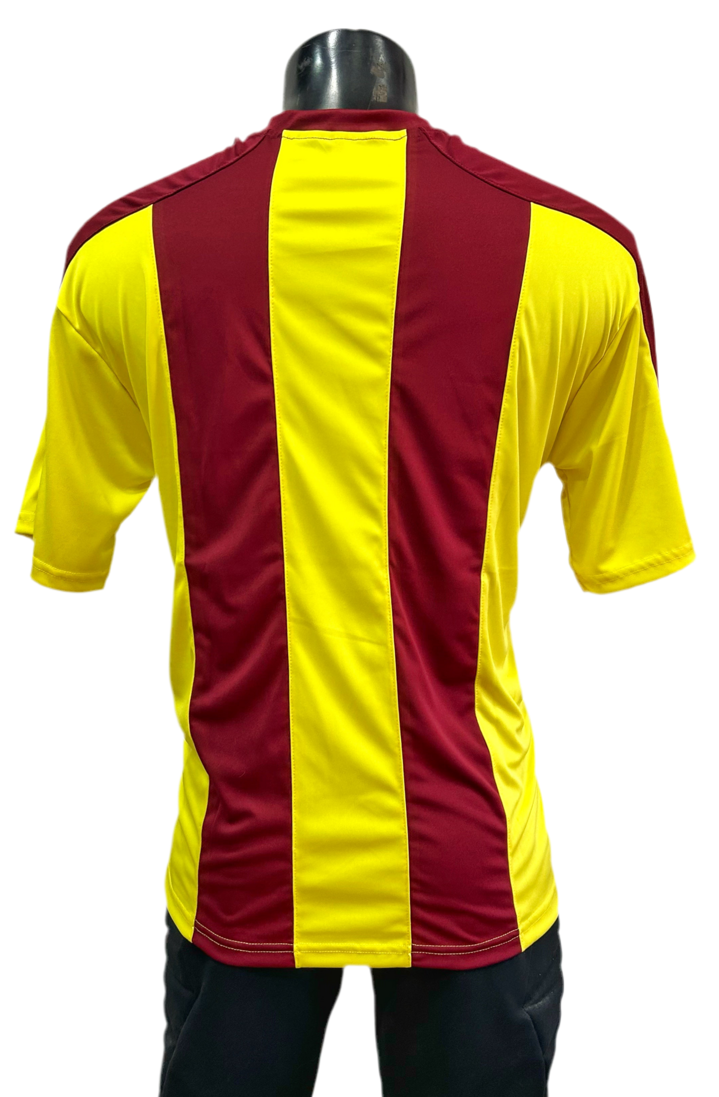 Camiseta rayada Amarillo - Burdeo