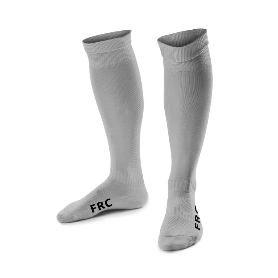 Medias de fútbol Gris adulto - FRC (39 - 45)