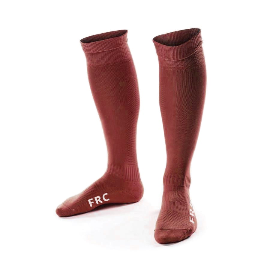 Medias de fútbol Vino tinto adulto - FRC (39 - 45)