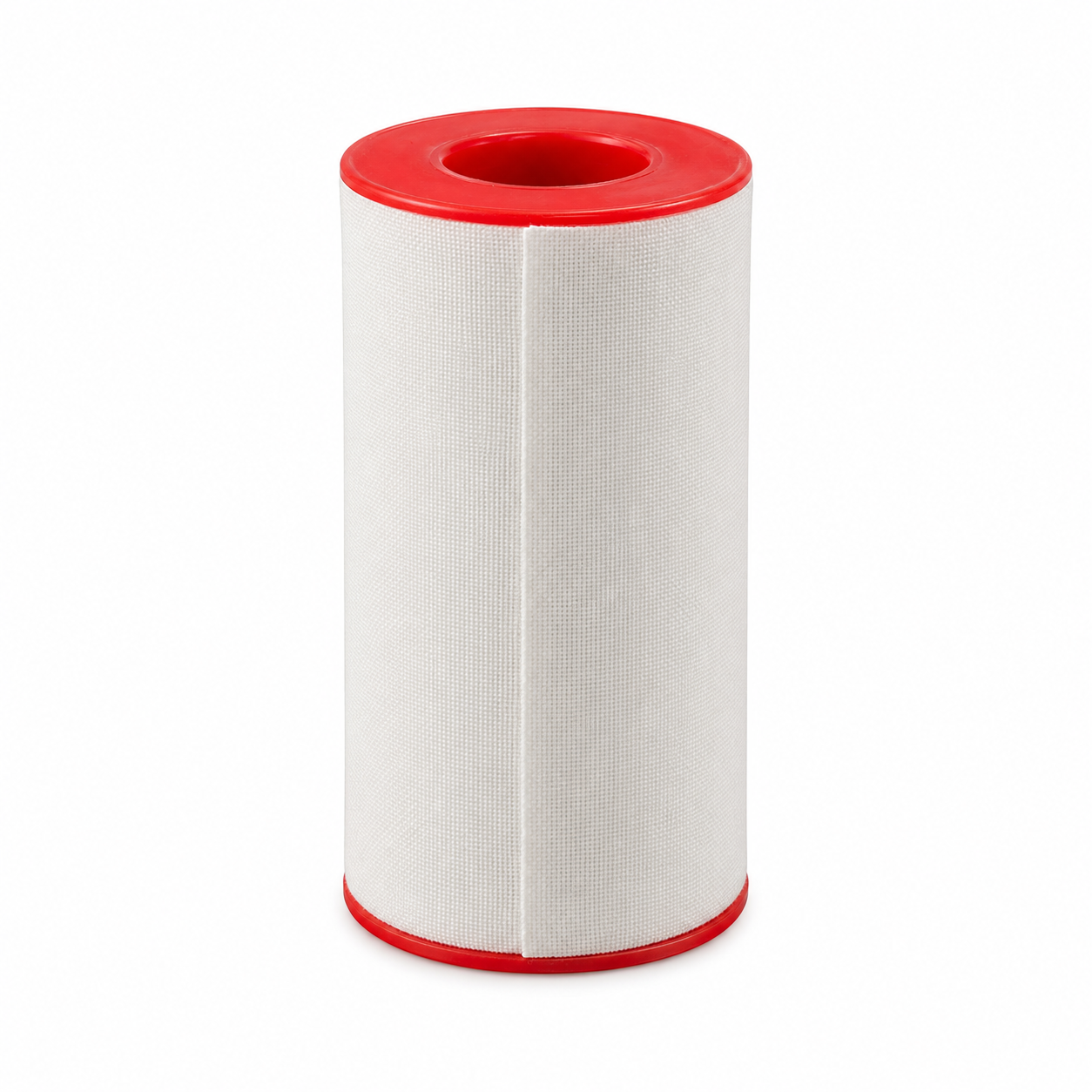Tela tipo leukoplast de 10 cm x 5 mt con adhesivo de óxido de zinc, ideal para fijación de vendajes, apósitos, soporte general y uso en primeros auxilios.
