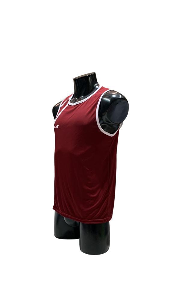 Camiseta mundial varón burdeo/blanco