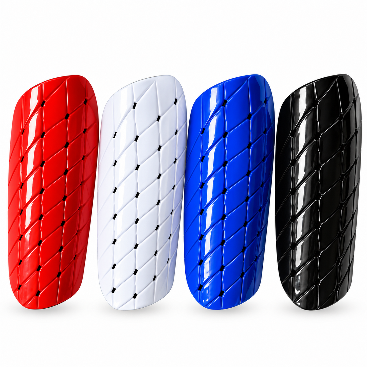 Canilleras de fútbol adulto sin velcro diseño rombos