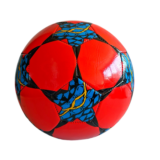 Balón fútbol N°5 Rojo - Azul - Amarillo - Negro