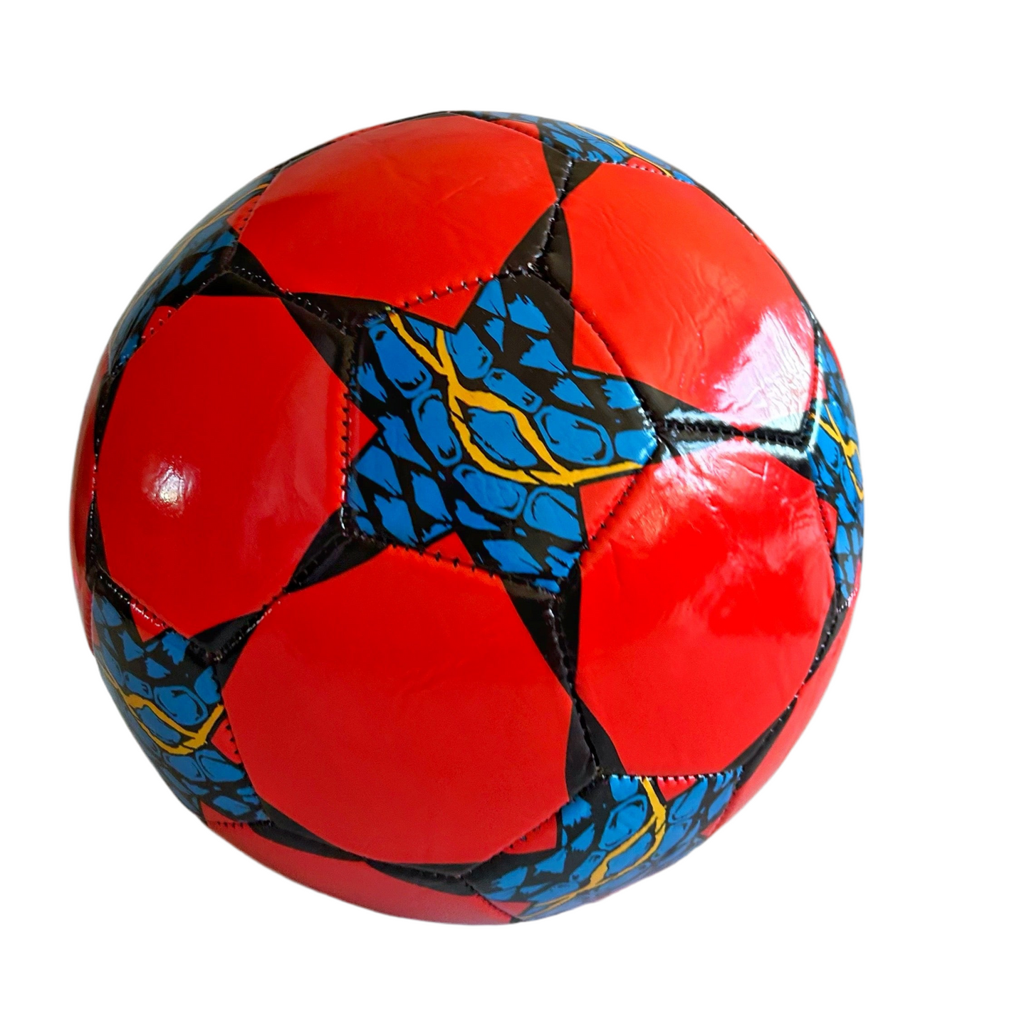 Balón fútbol N°5 Rojo - Azul - Amarillo - Negro