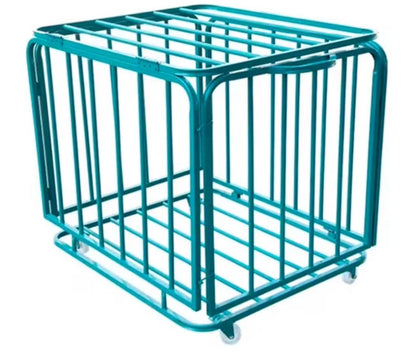 Carro porta balones jaula con ruedas - 80x60x70 cm