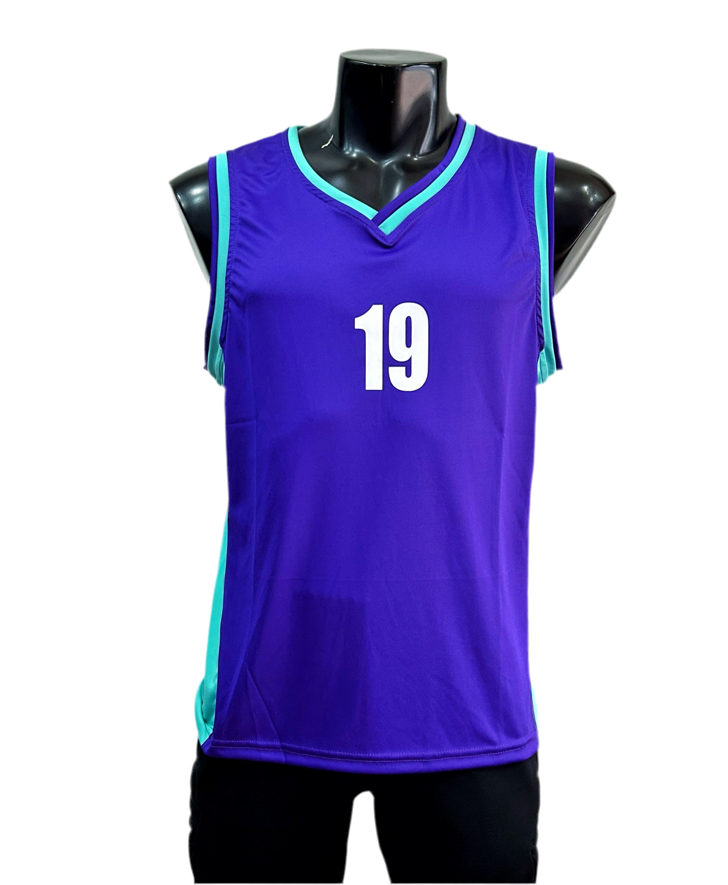 Camiseta mundial varón morado/turquesa