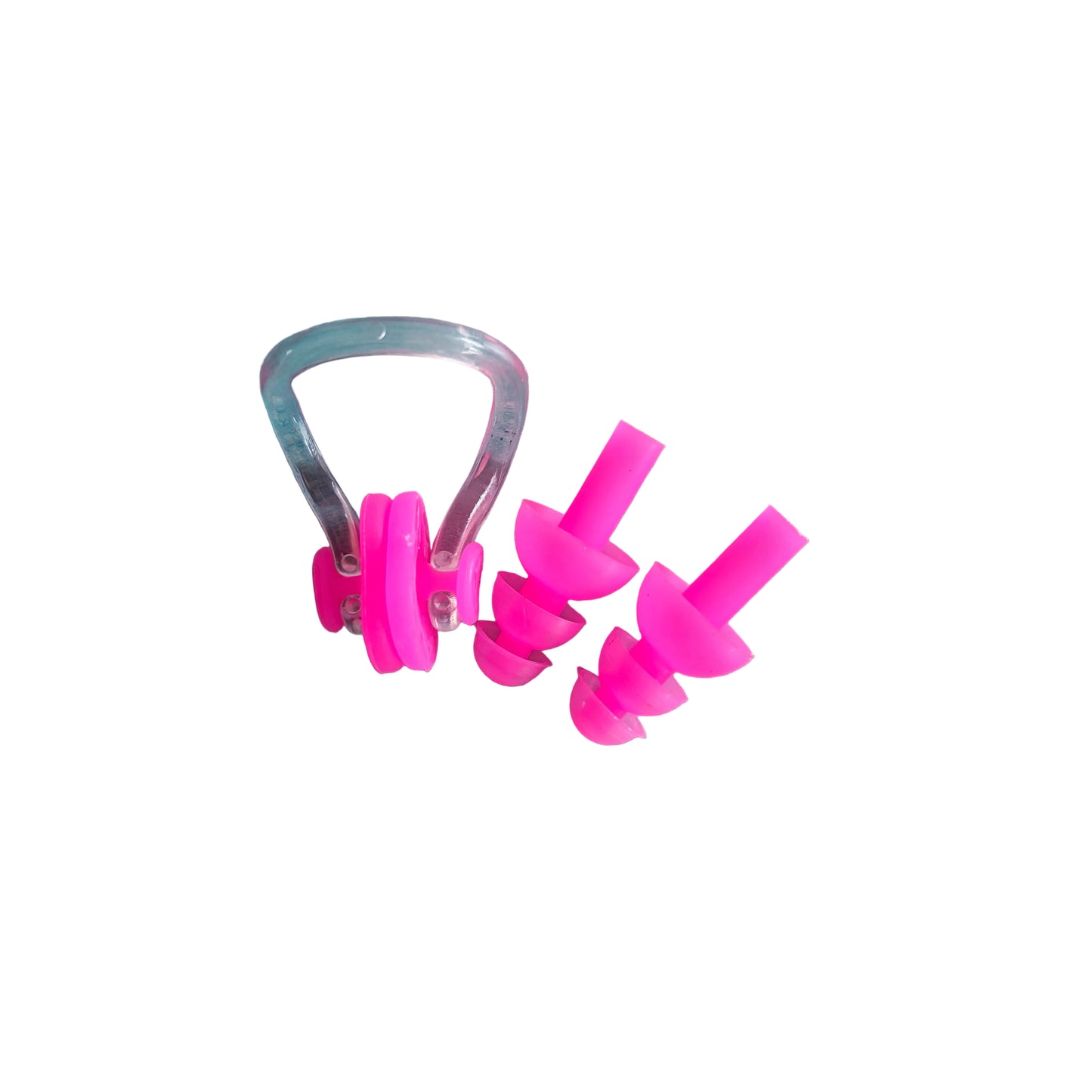 Tapon de oido y naricera Swimfit silicona rosado