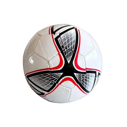 Balón fútbol eco N°5 Blanco - Negro - Rojo