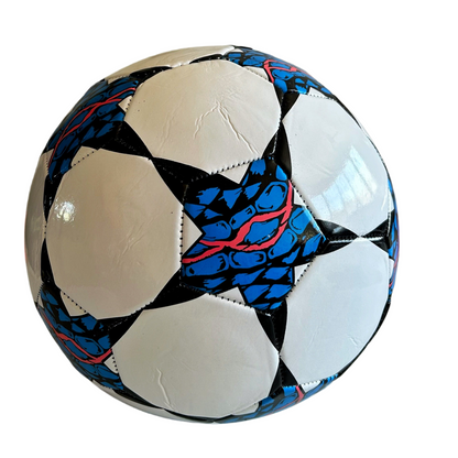 Balón fútbol N°5 Blanco - Azul - Rosa