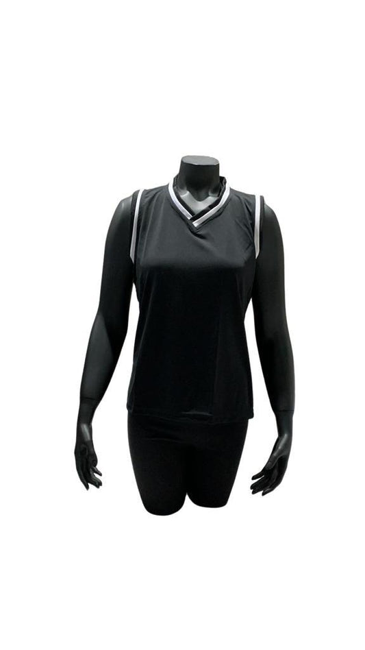 Camiseta dama negro/blanco