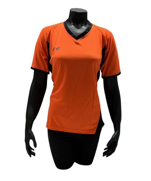 Camiseta dama Naranja - Negro