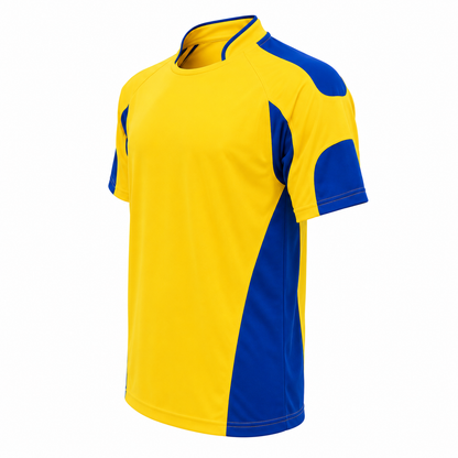 Camiseta B Amarillo - azul rey