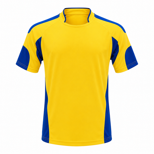 Camiseta B Amarillo - azul rey