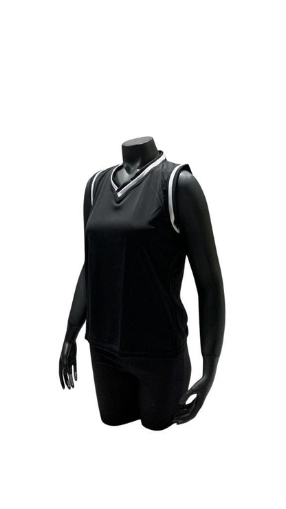 Camiseta dama negro/blanco