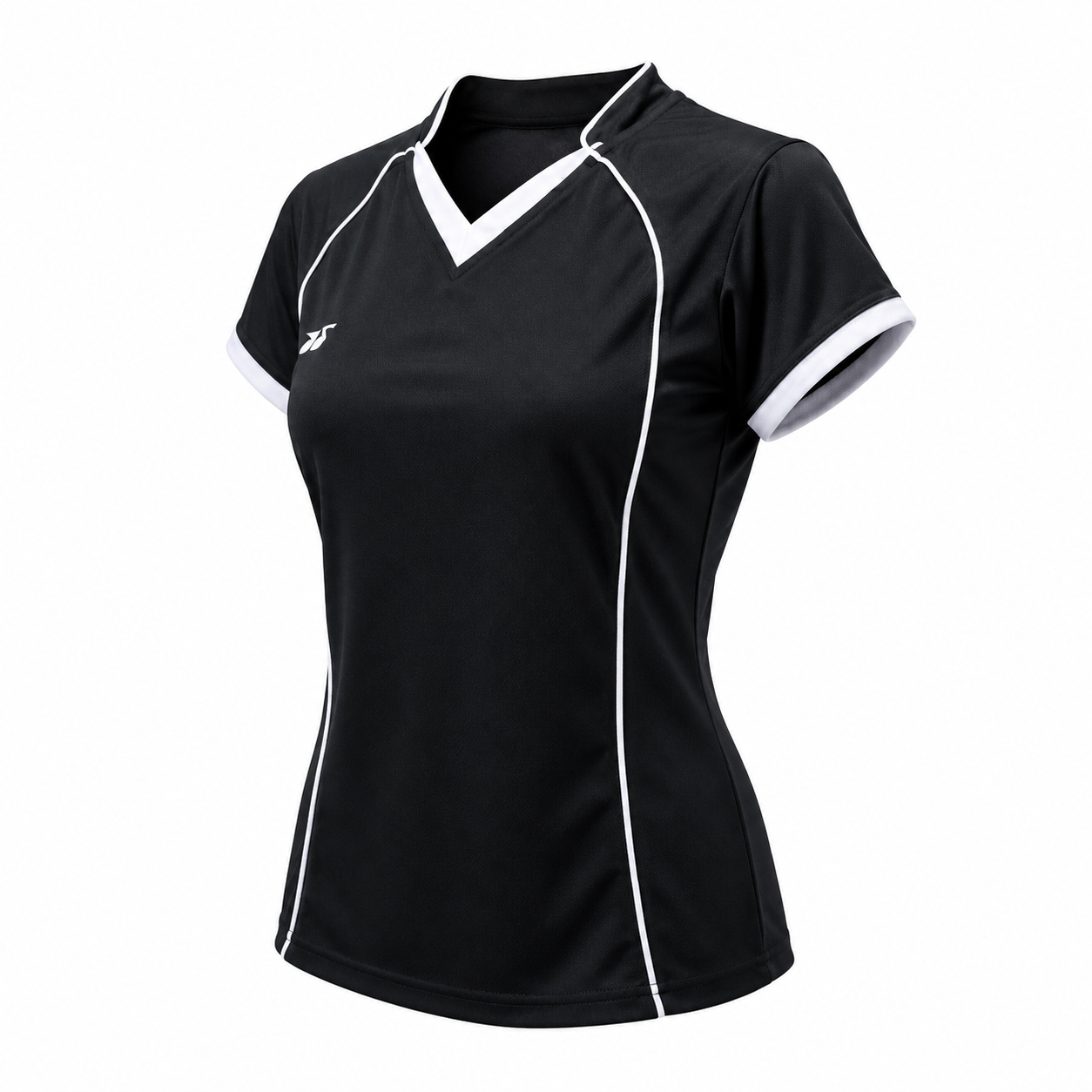 Camiseta dama Negro - Blanco