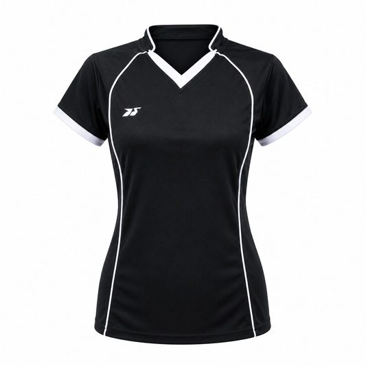 Camiseta dama Negro - Blanco
