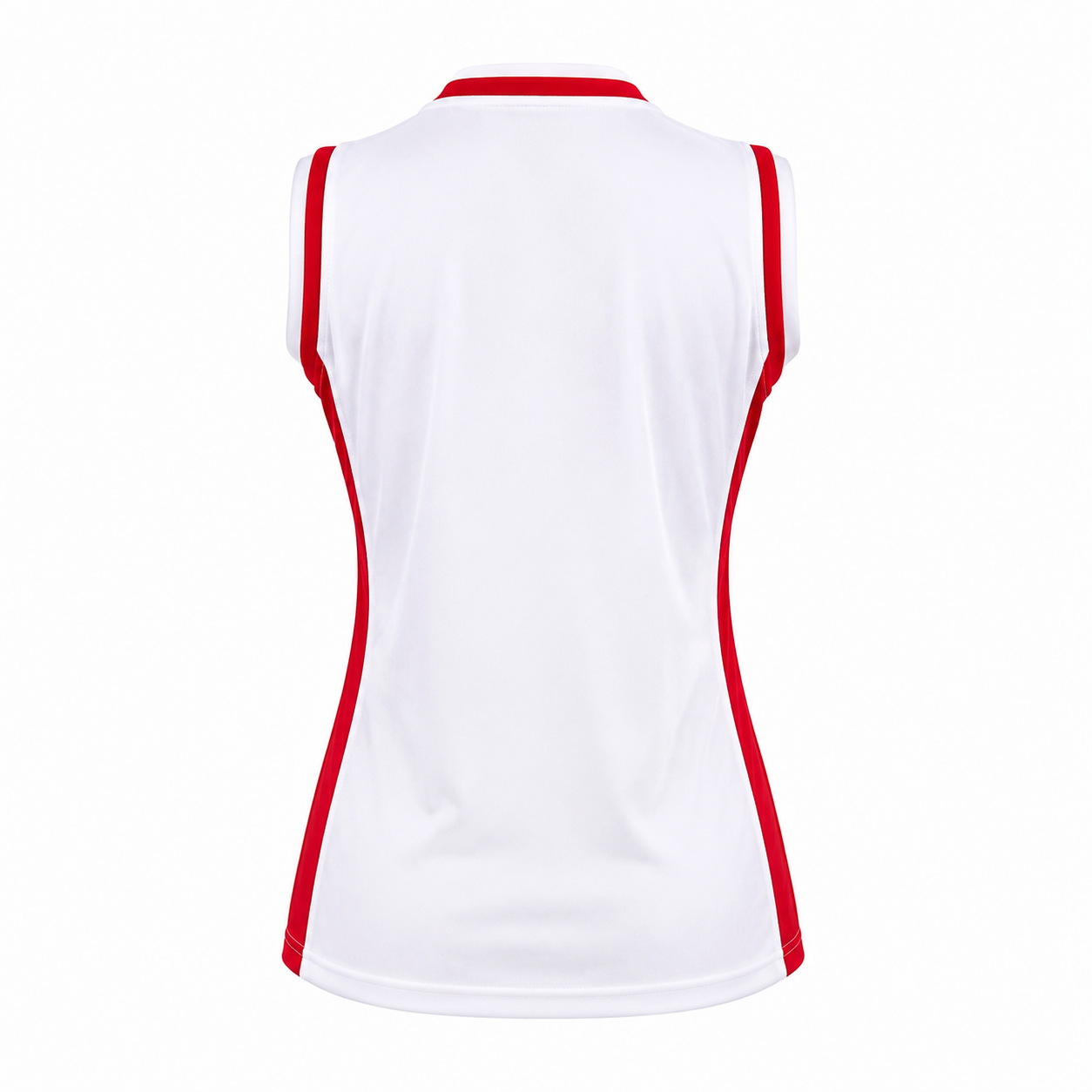 Camiseta Básquetbol Mundial Dama Blanco/Rojo DryFit Confección Nacional | LJS