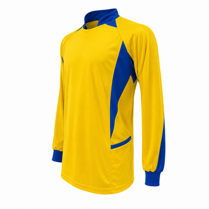Camiseta manga larga Amarillo - Azul rey