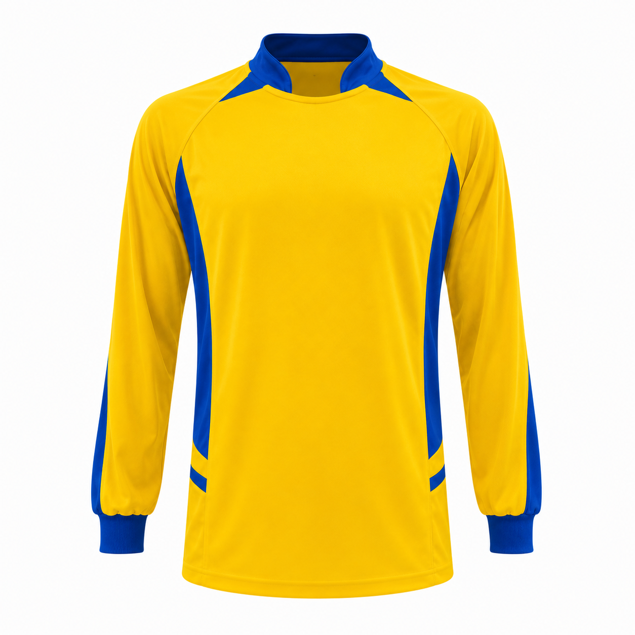 Camiseta manga larga Amarillo - Azul rey