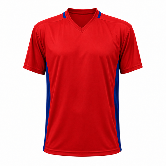 Camiseta Rojo - Azul rey