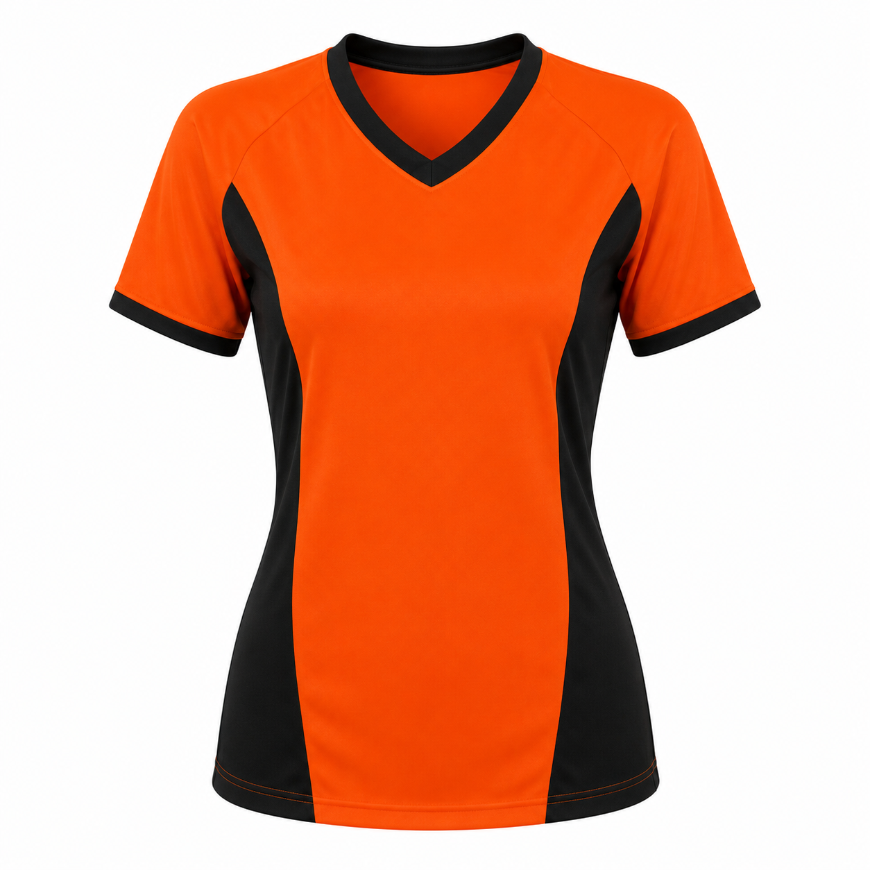 Camiseta dama Naranja - Negro