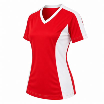 Camiseta dama Rojo - Blanco