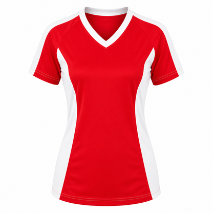 Camiseta dama Rojo - Blanco