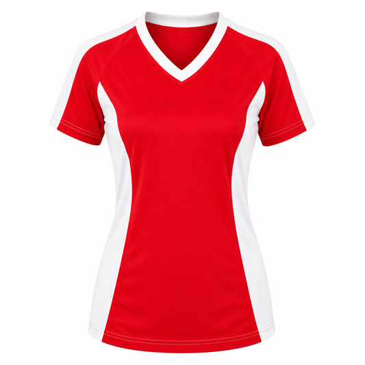 Camiseta dama Rojo - Blanco