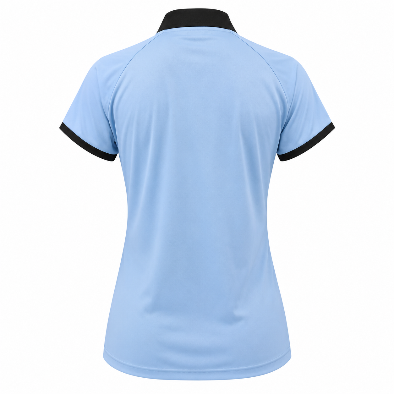Camiseta dama V Celeste - Negro