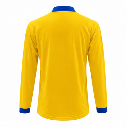 Camiseta manga larga Amarillo - Azul rey