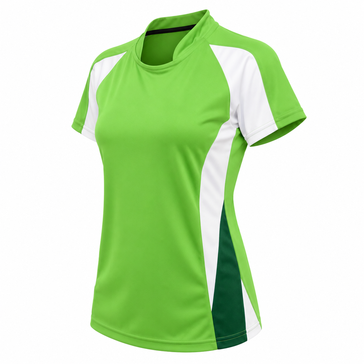 Camiseta dama Valquiria Verde claro - Blanco - Verde oscuro
