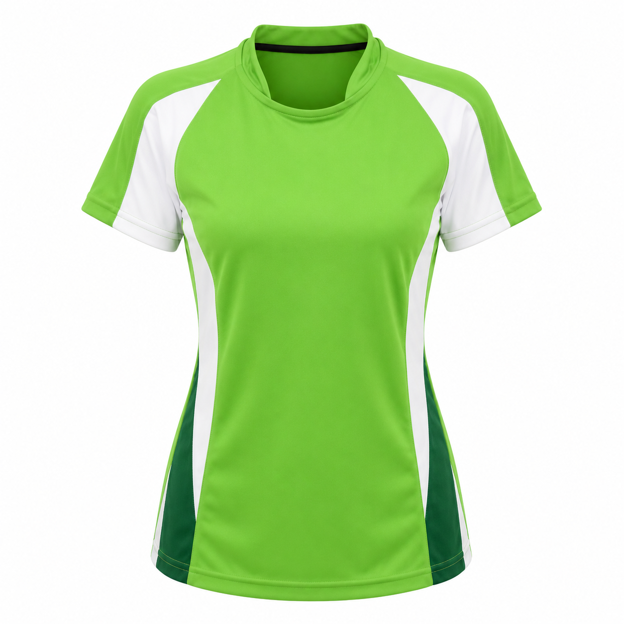 Camiseta dama Valquiria Verde claro - Blanco - Verde oscuro