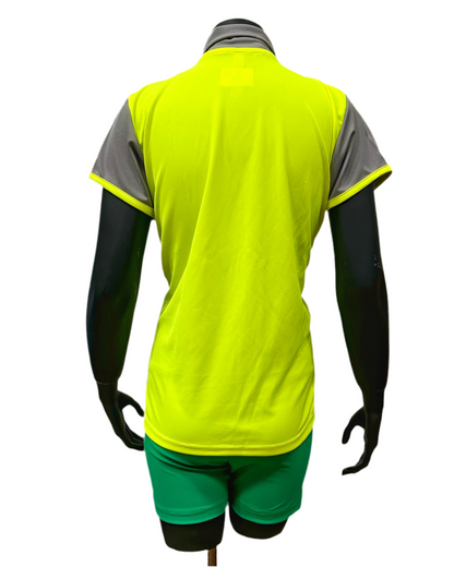 Camiseta dama Amarillo flúor - Gris - Vivo verde