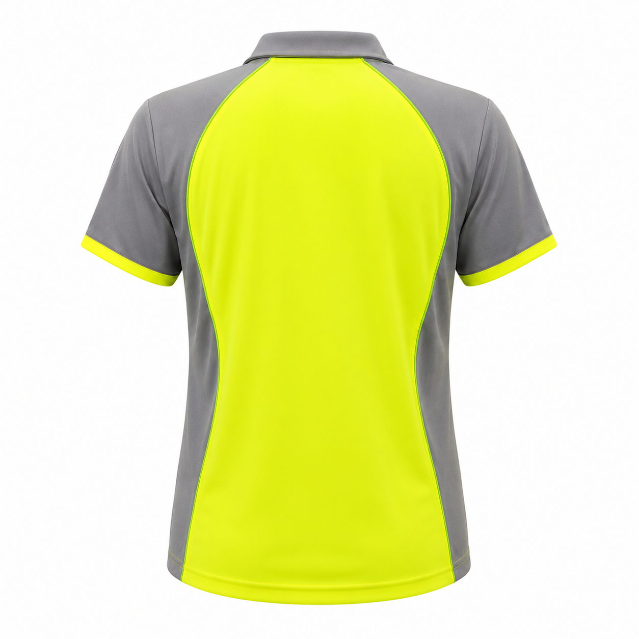 Camiseta Dama Amarillo Flúor/Gris Vivo Verde DryFit Confección Nacional | LJS