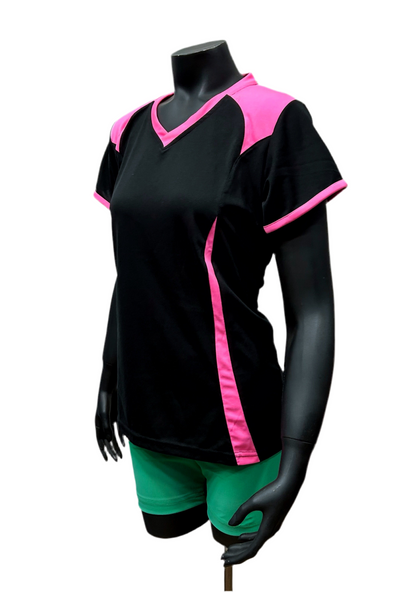 Camiseta dama Negro - Rosado