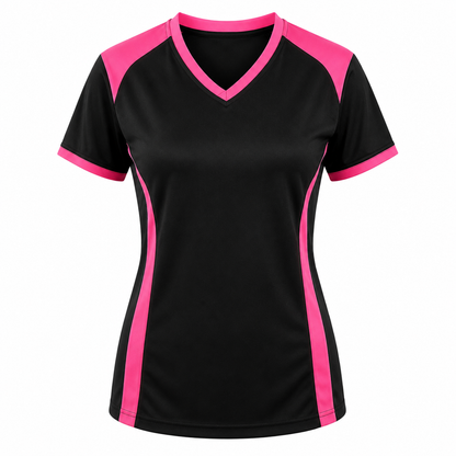 Camiseta dama Negro - Rosado