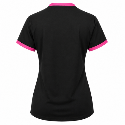 Camiseta dama Negro - Rosado