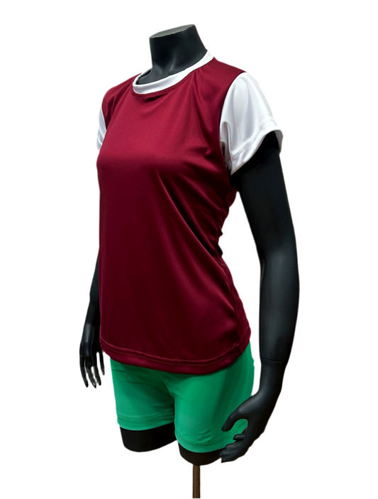 Camiseta dama Lisa Burdeo - Blanco