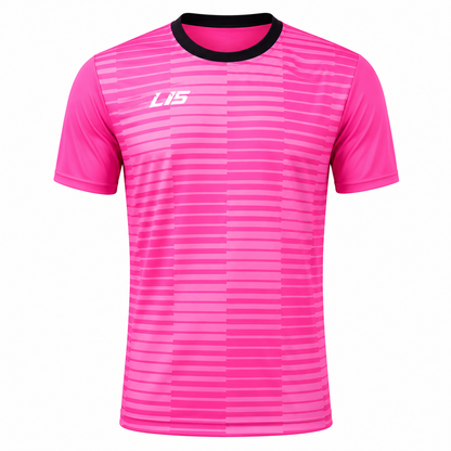 Camiseta Deportiva Dry Fit Sublimada Rosada – Entrenamiento y Arquero de Fútbol