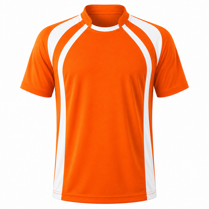 Camiseta Dínamo Naranja Blanco Personalizable | Confección Nacional
